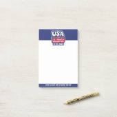 Post-it® America's 250th Birthday - Groovy USA 250 (Sur un bureau)