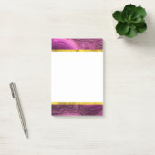 Post-it® Améthyste Violet Et Agate Abstrait Or (Bureau)