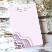 Post-it® Améthyste Violet Pailleté Agate Géode Luxe Chic