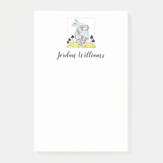 Post-it® Amis d'écureuil d'art populaire de la clémentine | (Devant)