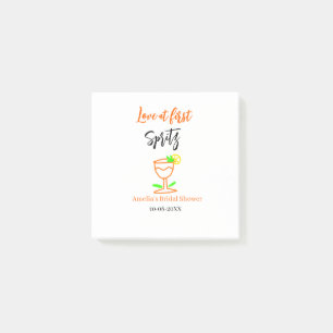 Post-it® Amour au premier spritz orange noir enterrement de
