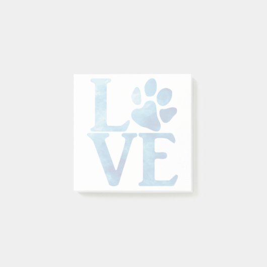Post-it® Amour Classique Bleu Clair (Devant)