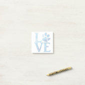 Post-it® Amour Classique Bleu Clair (Sur un bureau)