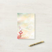 Post-it® Amour Coeurs Bunny (Sur un bureau)