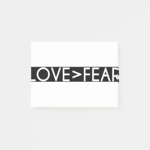 Post-it® Amour > crainte - l'amour est plus grand que la