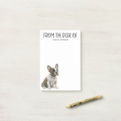 Post-it® Amour de Bulldog (Sur un bureau)