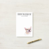 Post-it® Amour de Bulldog (Sur un bureau)