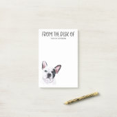 Post-it® Amour de Bulldog (Sur un bureau)