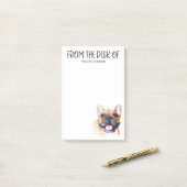 Post-it® Amour de Bulldog (Sur un bureau)