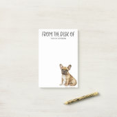 Post-it® Amour de Bulldog (Sur un bureau)