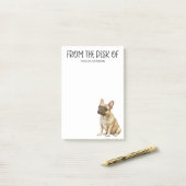 Post-it® Amour de Bulldog (Sur un bureau)