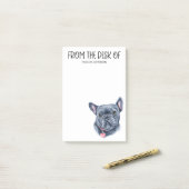 Post-it® Amour de Bulldog (Sur un bureau)
