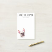 Post-it® Amour de Bulldog (Sur un bureau)