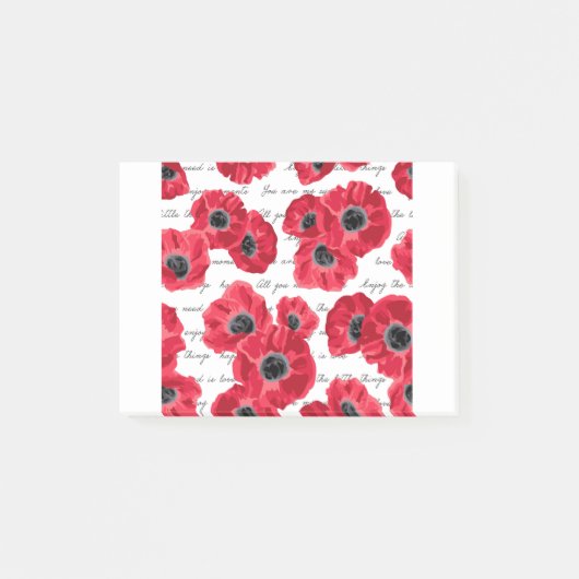 Post-it® amour des pavots (Devant)