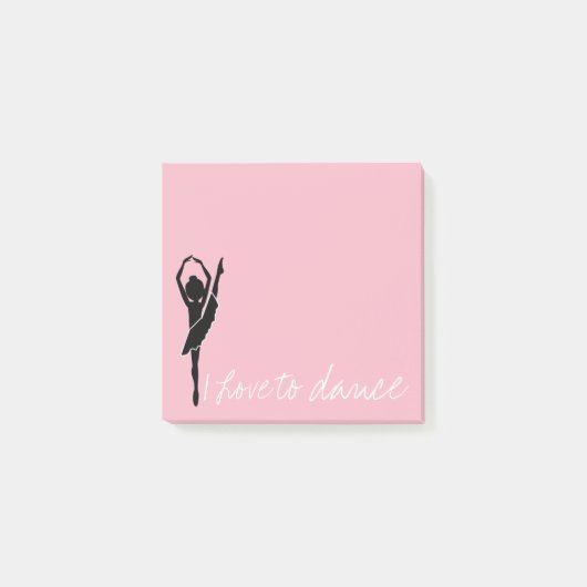 Post-it® Amour du rose I pour danser la ballerine de (Devant)