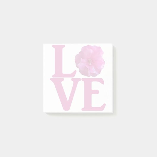 Post-it® Amour Fleur Rose Classique (Devant)