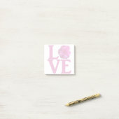 Post-it® Amour Fleur Rose Classique (Sur un bureau)
