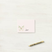 Post-it® Amour Papillon Rose Fushia Vert Menthe Or (Sur un bureau)