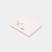 Post-it® Amour Papillon Rose Fushia Vert Menthe Or (Incliné)