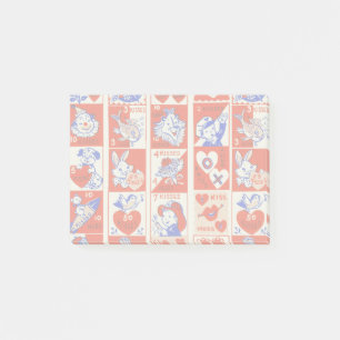 Post-it® Amour Rétro de la Saint-Valentin Câlins Motif Mign