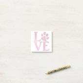 Post-it® Amour Rose Clair Classique (Sur un bureau)
