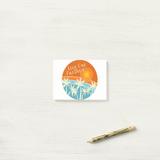 Post-it® Amour Un Autre Design Chrétien (Sur un bureau)