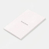 Post-it® Amour Véritable Romantique Cœurs Blancs Rose Saint (Incliné)