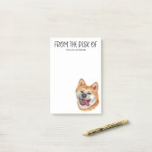 Post-it® Amoureux d'Akita Inu (Sur un bureau)