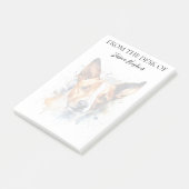 Post-it® Amoureux de Basenji Chien Monogrammé (Incliné)