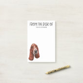 Post-it® Amoureux de Basset Hound (Sur un bureau)