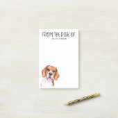 Post-it® Amoureux de Beagle (Sur un bureau)