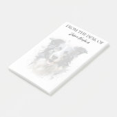 Post-it® Amoureux de Border Collie Chien Monogrammé (Incliné)
