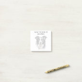 Post-it® Amoureux de Border Collie Chien Monogrammé (Sur un bureau)