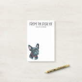 Post-it® Amoureux de Bouledogue Français (Sur un bureau)