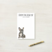 Post-it® Amoureux de Bouledogue Français (Sur un bureau)