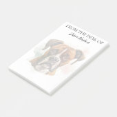 Post-it® Amoureux de Boxer Chien Monogrammé (Incliné)