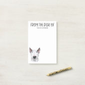 Post-it® Amoureux de Bull Terrier (Sur un bureau)