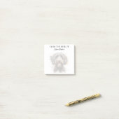 Post-it® Amoureux de Labradoodle Chien Monogrammé (Sur un bureau)