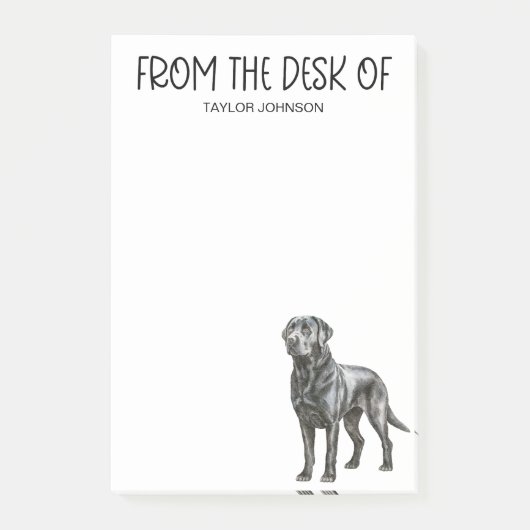 Post-it® Amoureux de Labrador noir (Devant)