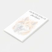 Post-it® Amoureux de l'Akita Chien Monogrammé (Incliné)