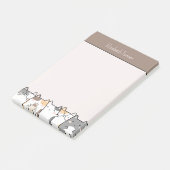 Post-it® Amoureux de les chats mignons Rose et enfants Brow (Incliné)