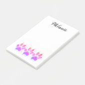 Post-it® amoureux de les chiens empreintes de pattes amusan (Incliné)