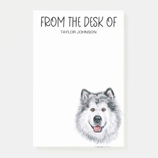 Post-it® Amoureux de Malamute (Devant)