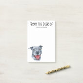 Post-it® Amoureux de Pit Bull (Sur un bureau)