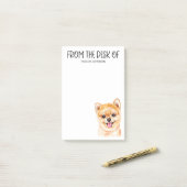 Post-it® Amoureux de Pomeranian (Sur un bureau)