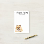 Post-it® Amoureux de Pomeranian (Sur un bureau)