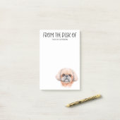 Post-it® Amoureux de Shih Tzu (Sur un bureau)