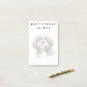 Post-it® Amoureux de Shih Tzu Chien Monogrammé (Sur un bureau)