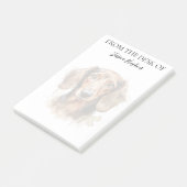 Post-it® Amoureux de Teckel Monogrammé Chien (Incliné)