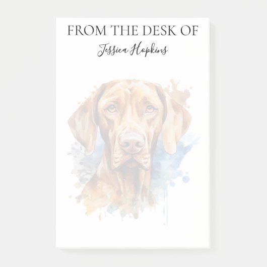 Post-it® Amoureux de Vizsla Chien Monogrammé (Devant)